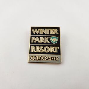 Vintage Winter Park Resort ski resort enamel lapel pin